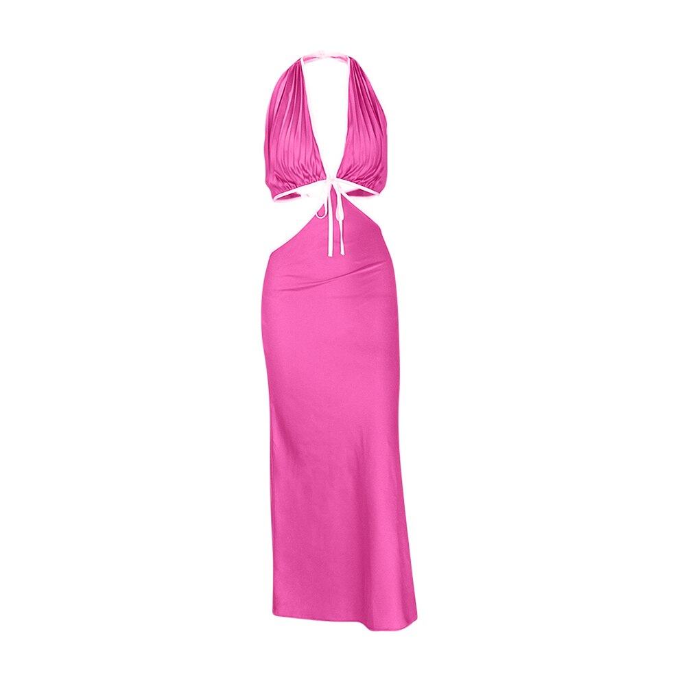 Halter Satin Summer Dresses