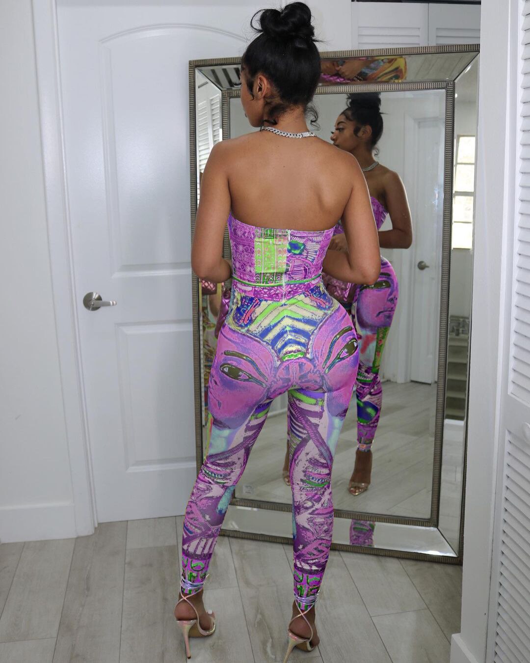 Colorful Egyptian Print Halter Jumpsuits