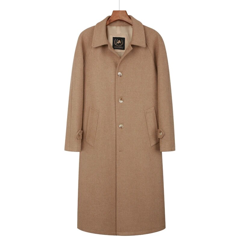 X-Long Wool Trench Coats Inner Detachable Down Vest