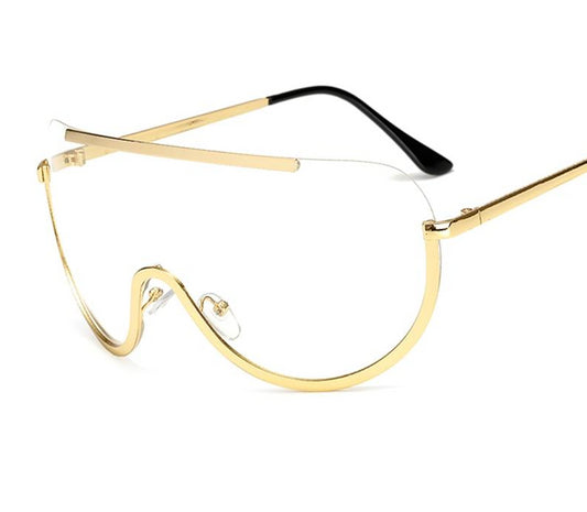 Gold Oversize Frame Sunglasses