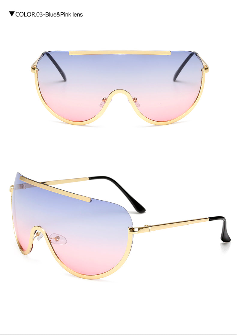 Gold Oversize Frame Sunglasses