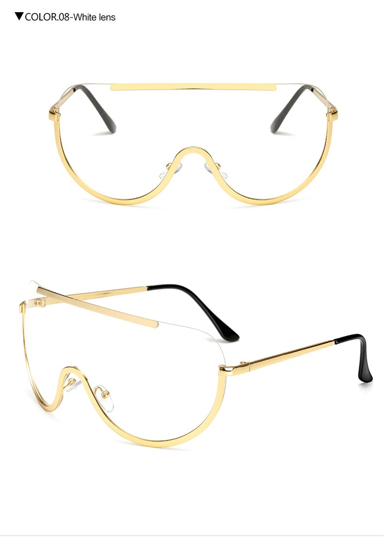 Gold Oversize Frame Sunglasses