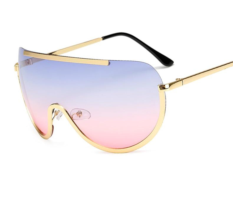 Gold Oversize Frame Sunglasses