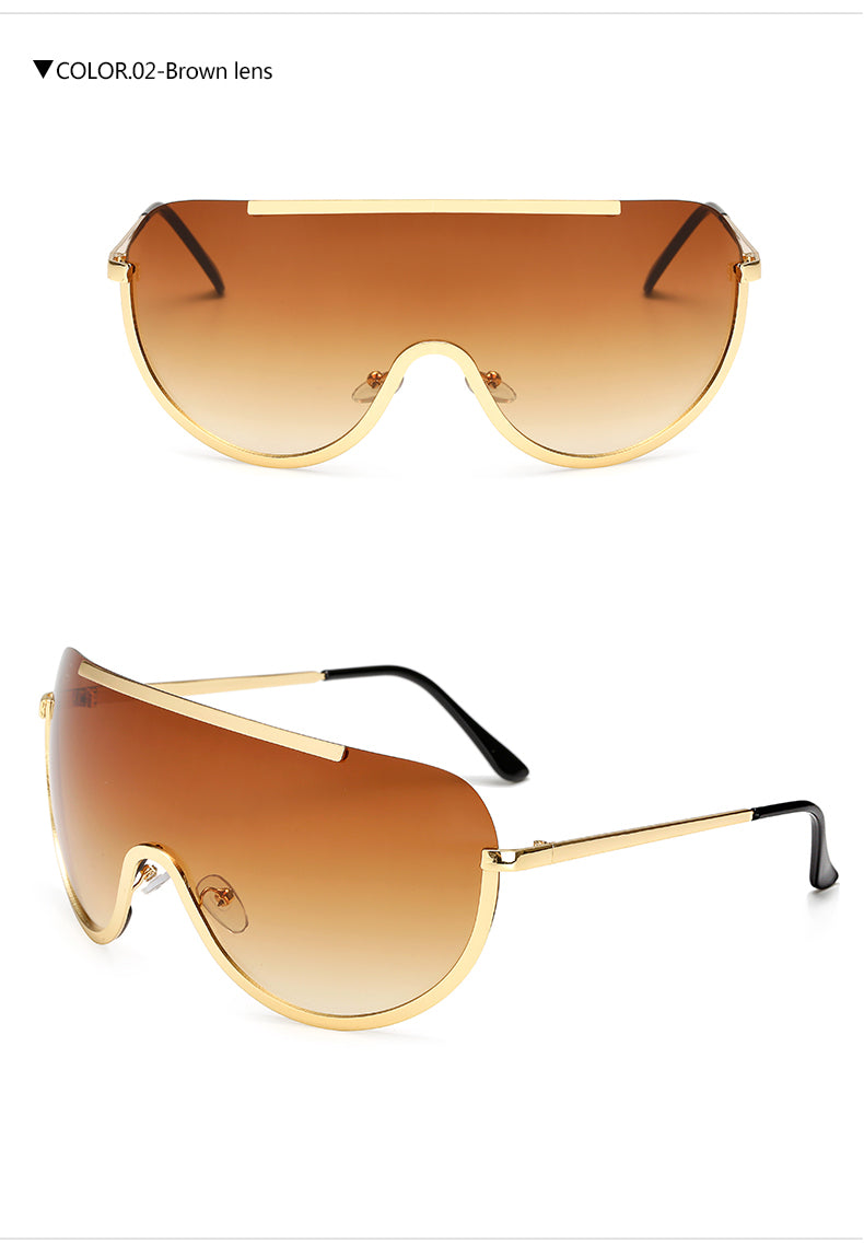 Gold Oversize Frame Sunglasses