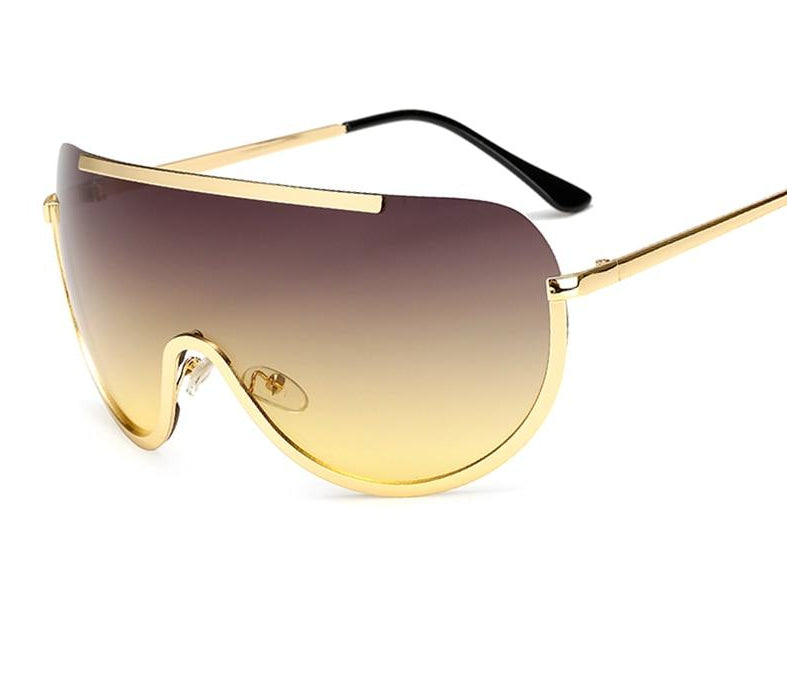 Gold Oversize Frame Sunglasses