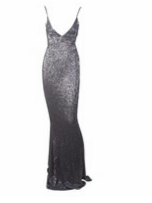 Deep V Sequins Sleeveless Trumpet Mermaid Maxi Dresses