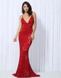 Deep V Sequins Sleeveless Trumpet Mermaid Maxi Dresses