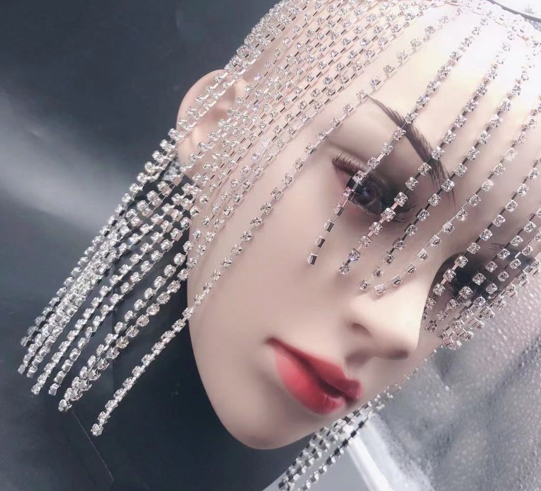 Rhinestone Chain Headdress
