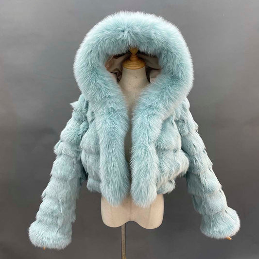 Collection Of Cuff, Collar, & Hood Fur Crop Coats