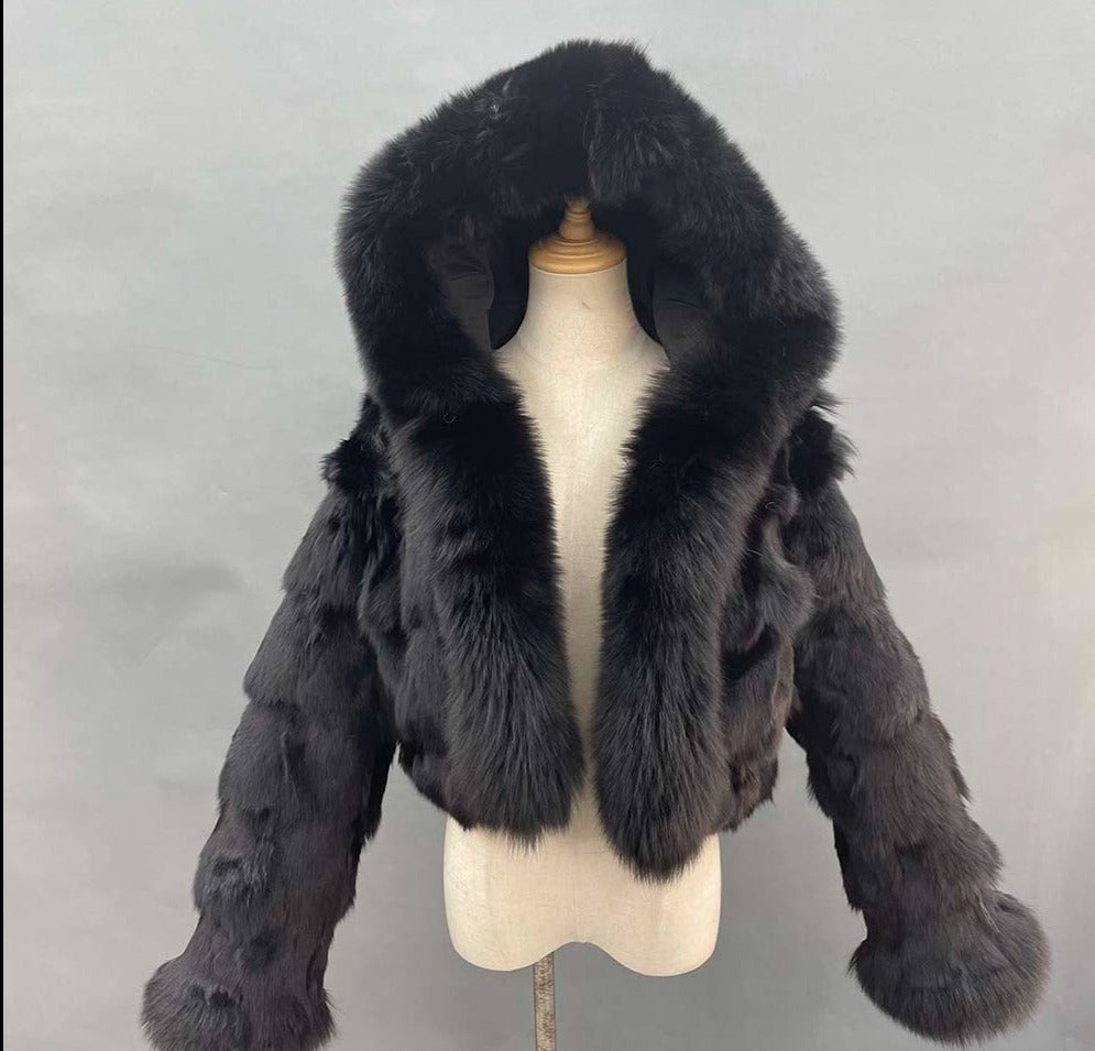 Collection Of Cuff, Collar, & Hood Fur Crop Coats