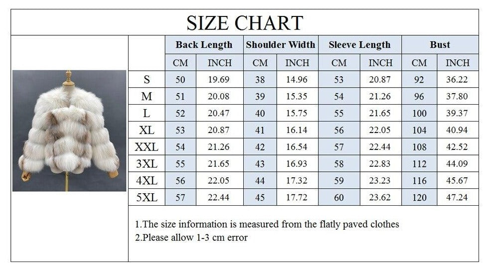 Marble Real Fox Fur Short Coats