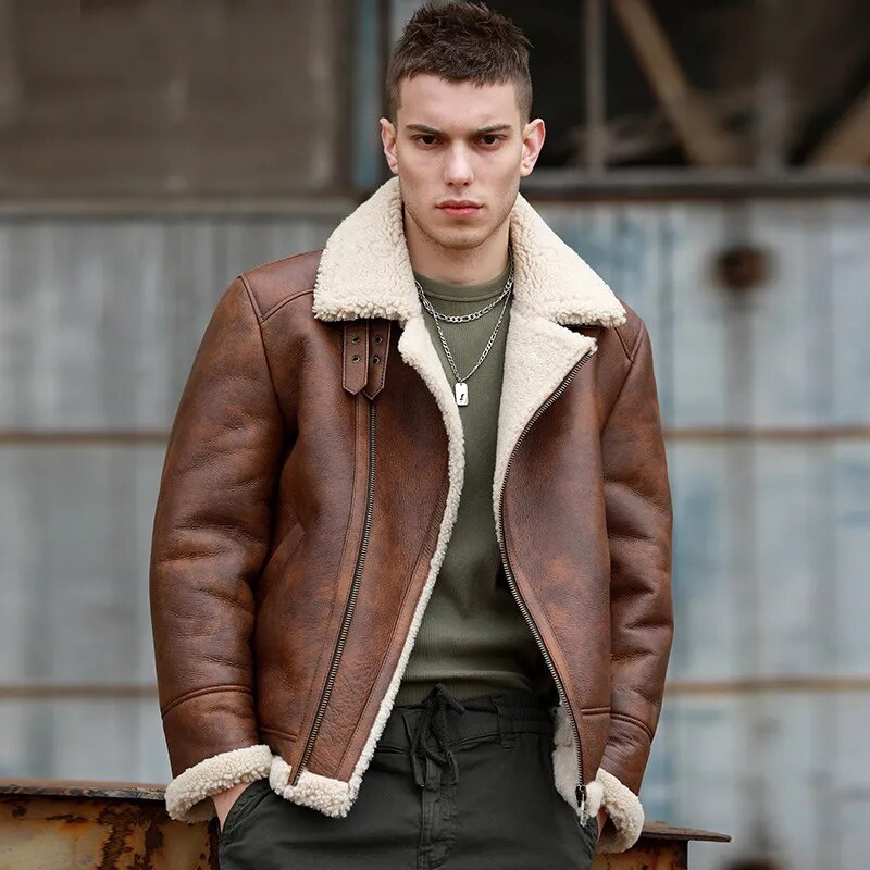 Genuine hotsell shearling jacket