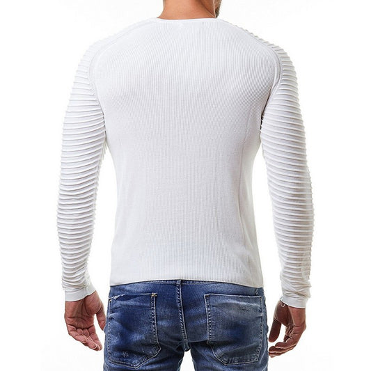 Slim Ribbed Sleeve Thin Sweaters