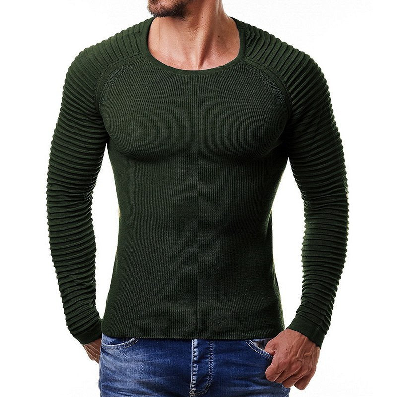 Slim Ribbed Sleeve Thin Sweaters