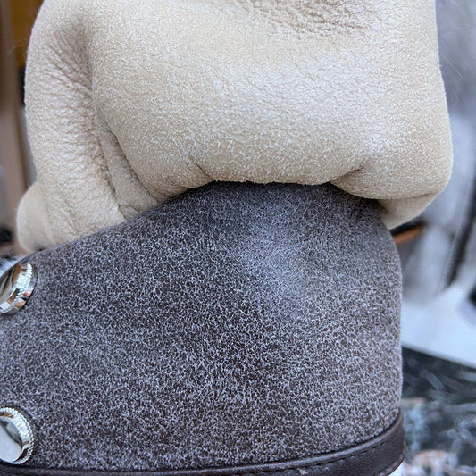 Genuine Leather Real Mink Shearling & Fox Fur Coat