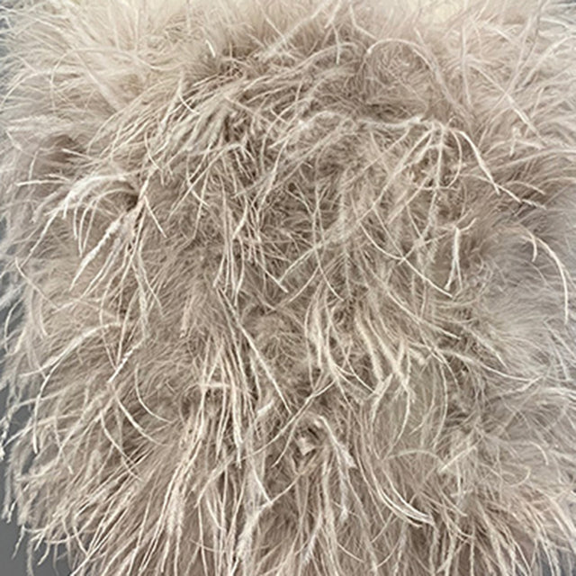 Ostrich Feather Crop Top & Skirts
