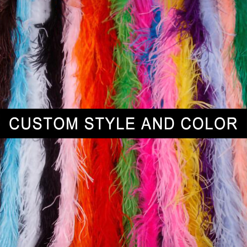 Ostrich Feather Crop Top & Skirts