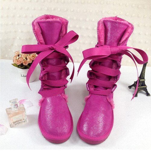 Genuine Leather Lace Up High Boots (Multi-Colors)