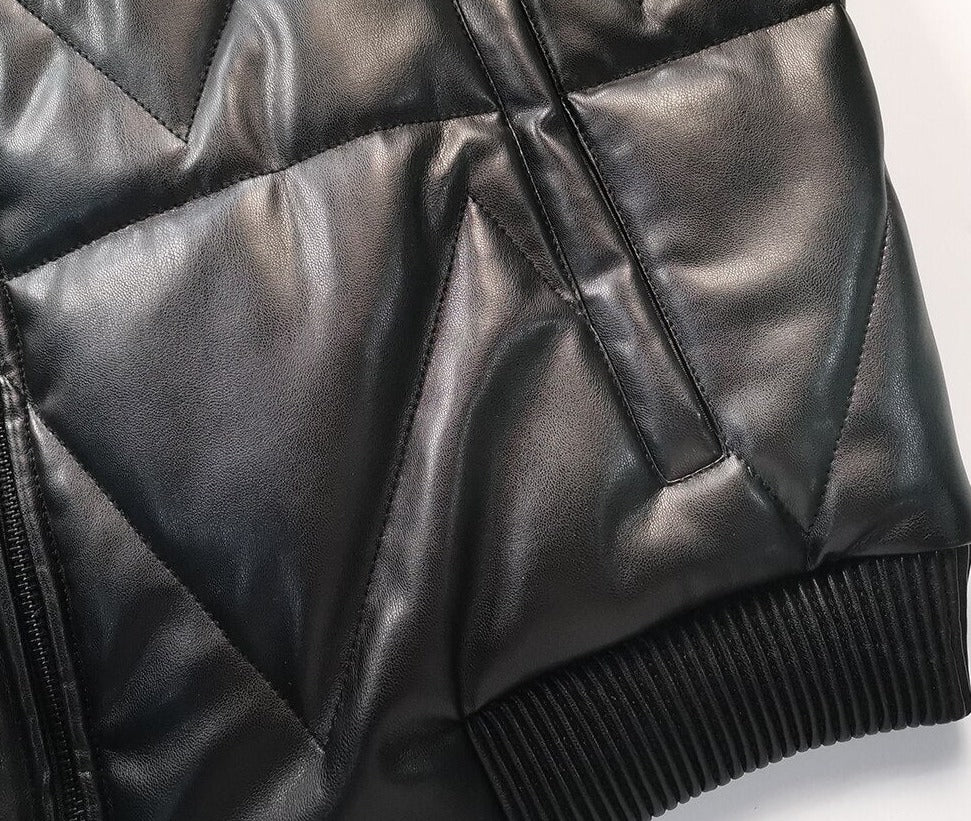 Genuine Leather Jacket Duck Down Bomber