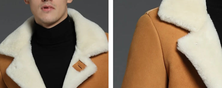 Genuine Leather Real Shearling Fur Lining./Trim X-Long Coats