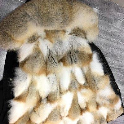 Waterproof REAL Red FOX FUR LINING X-LONG PARKA COATS