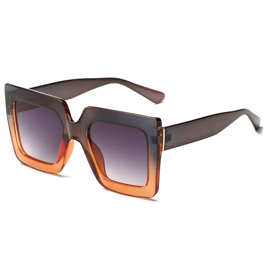 Transparent Gradient Frame Over-sized Sunglasses