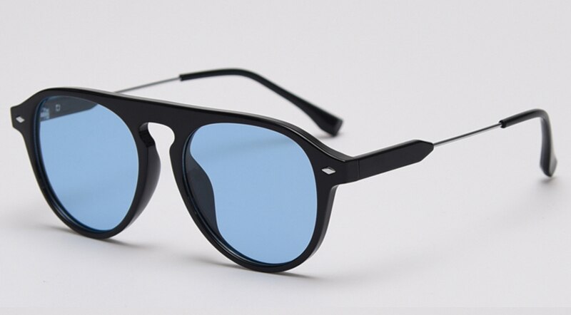 Retro Sunglasses Color Round Lenses
