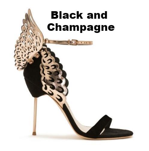 Butterfly Wings Open Toe Buckle Strap High Heels Pink/Silver