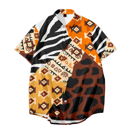 Cartoon Animal Print Button Ups