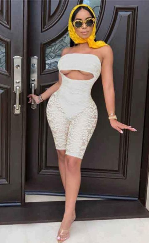 Strapless Hollow Out See Through Jumpsuits (Multi-Colors)