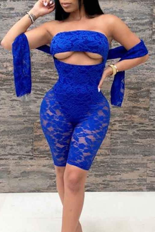 Strapless Hollow Out See Through Jumpsuits (Multi-Colors)