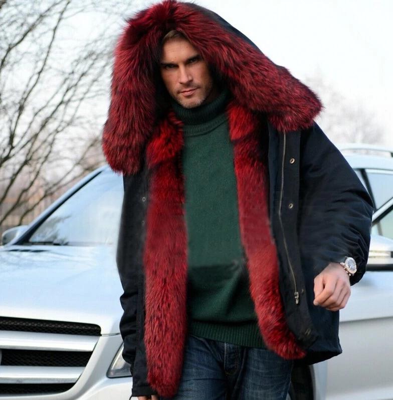 Rex Rabbit Fur Liner Fox Fur Parkas Waterproof Coats