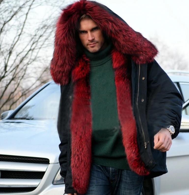 Rex Rabbit Fur Liner Fox Fur Parkas Waterproof Coats