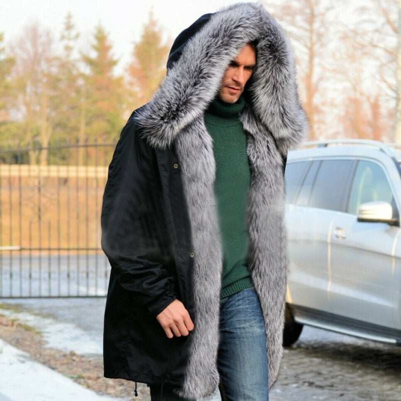 Rex Rabbit Fur Liner Silver Fox Fur Collar/Parkas Waterproof Coats