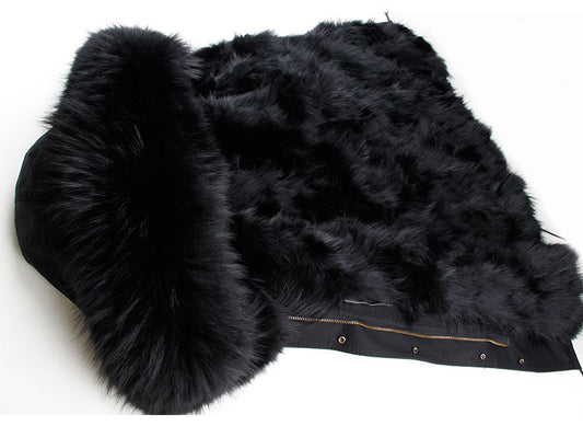 Real Fox Fur Lining and Real Fox Fur Parka Long Coats