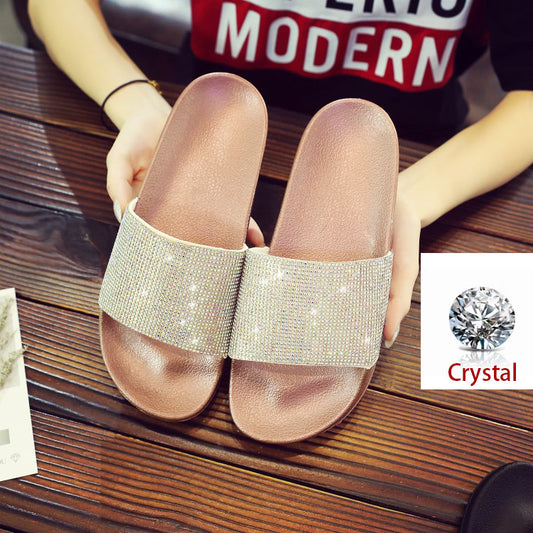 Crystal Diamond Slides Sandals