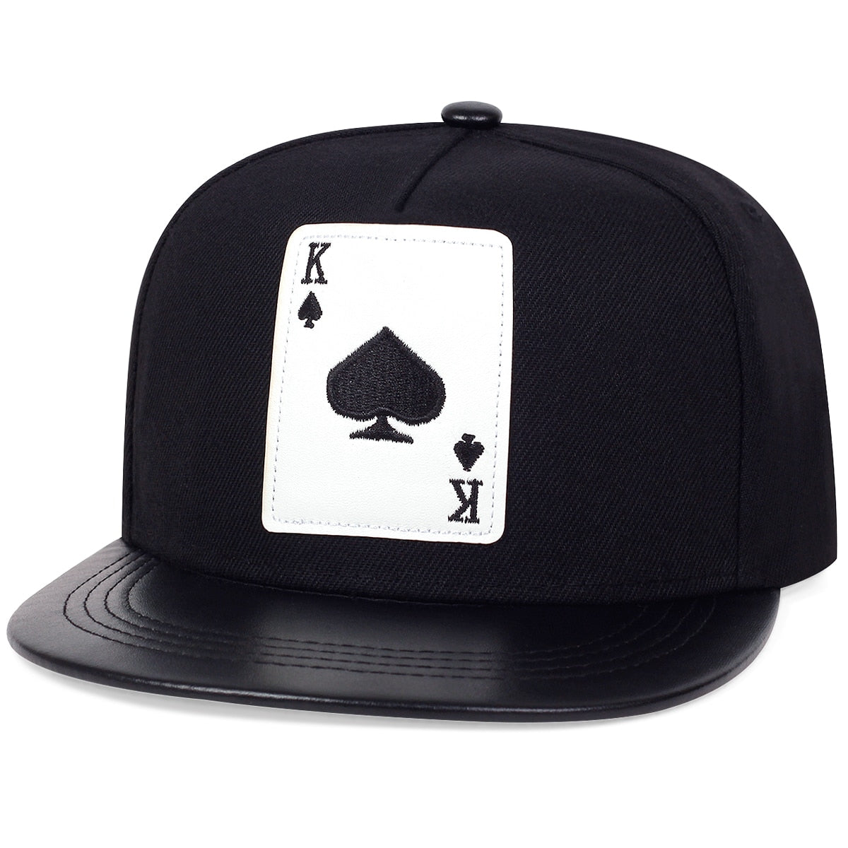 PU Leather Card Snapback Hats