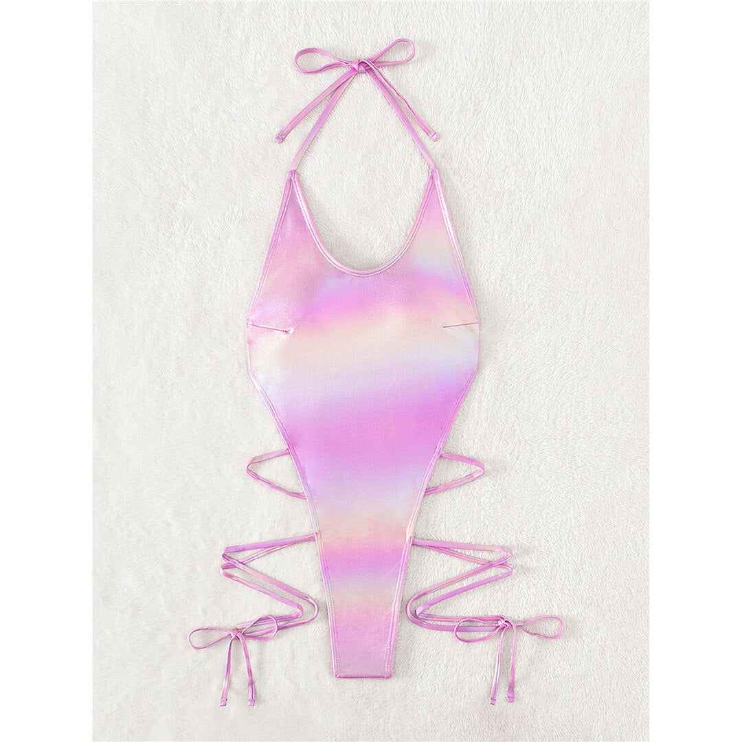 Micro Thong Wrap Around Thigh One Piece