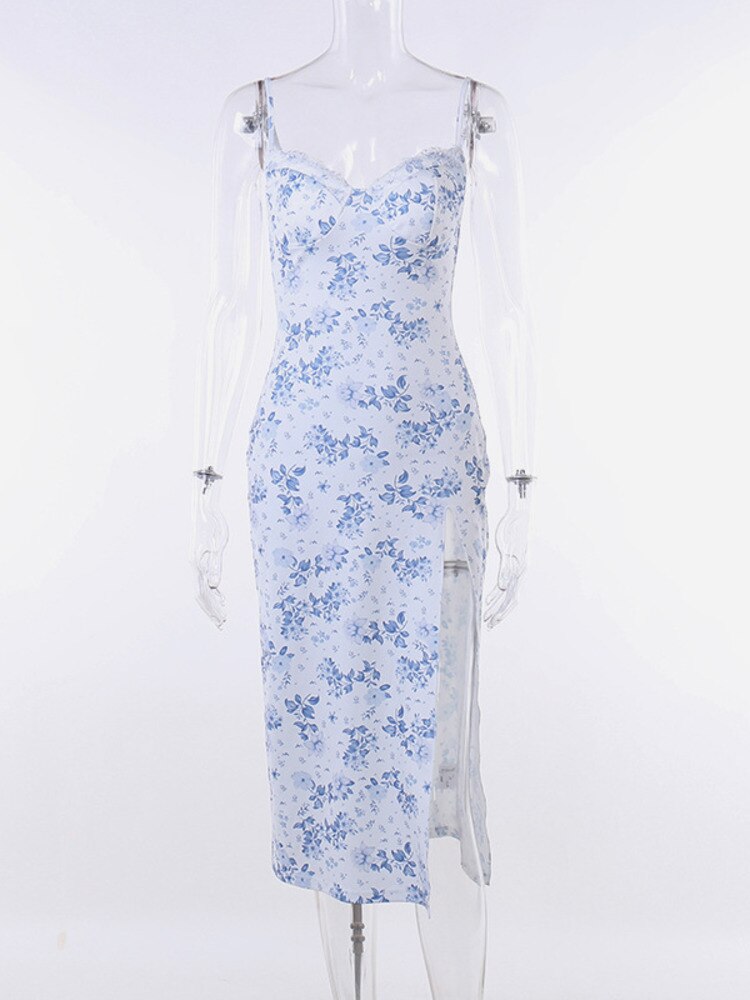 Flare Thigh High Split Maxi Dress