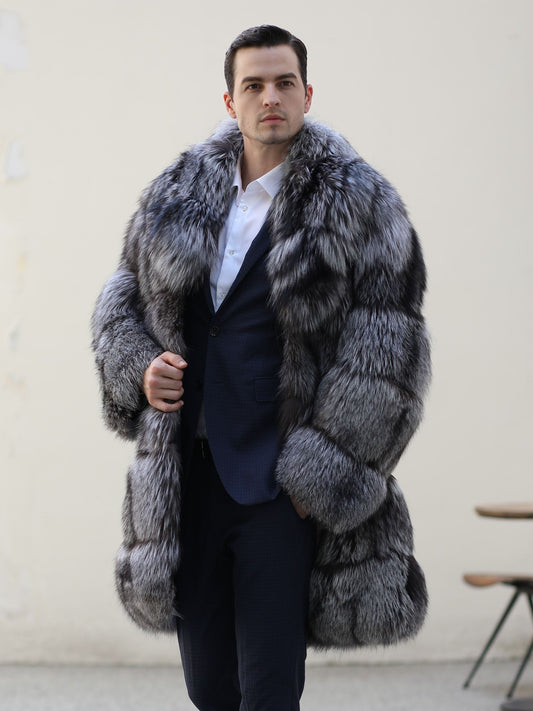 Big Collar Real Fox Fur Long Coats