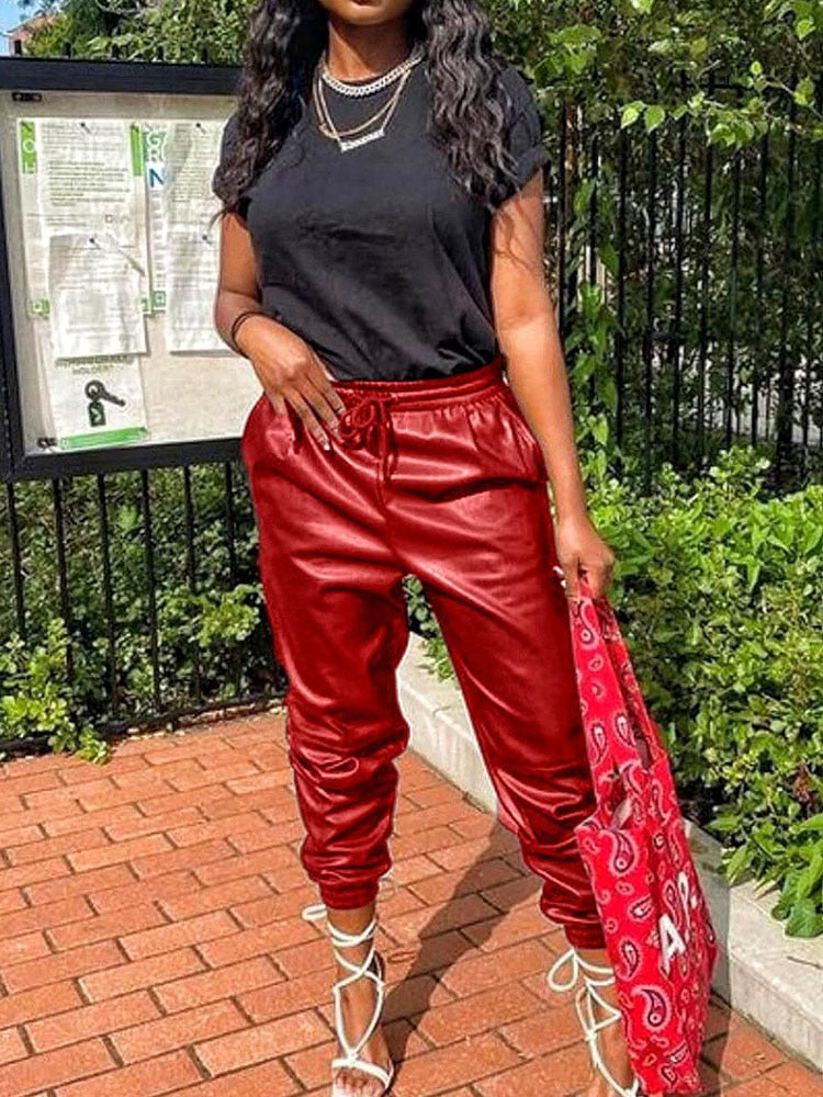 Pu Leather Pants Plus Size