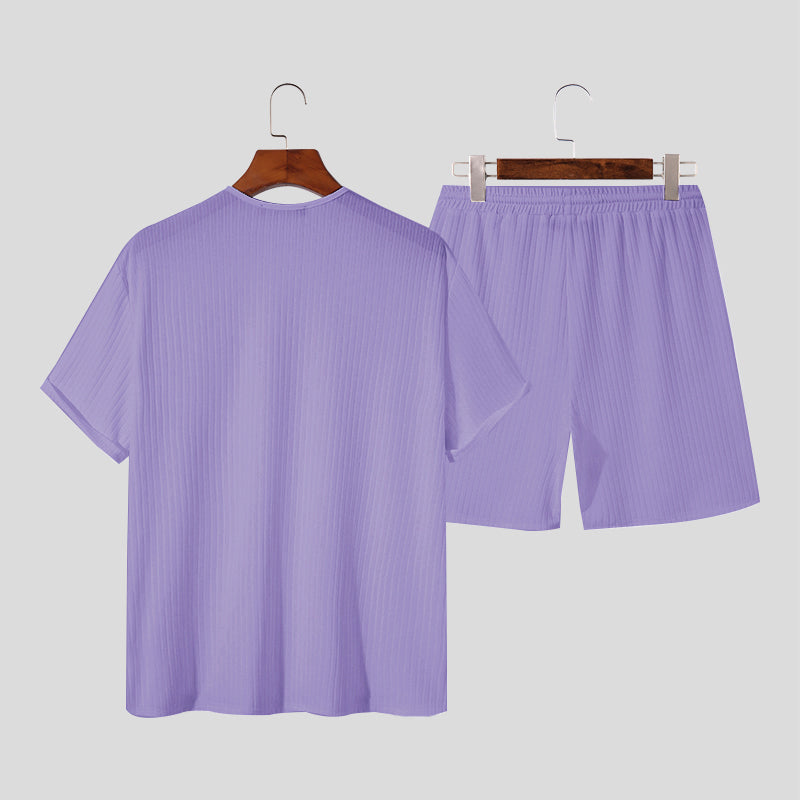 Loose Short Sleeve Shirt & Short Sets