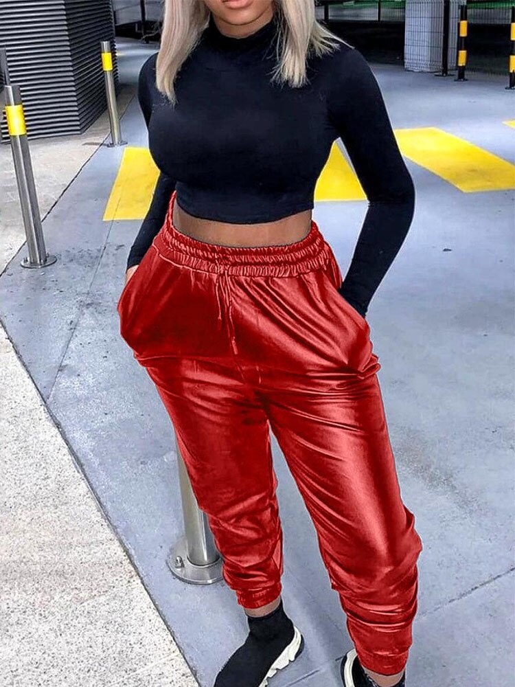 Pu Leather Pants Plus Size