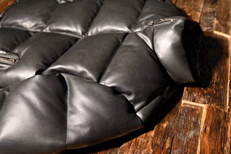 Genuine Leather Duck Down Coat