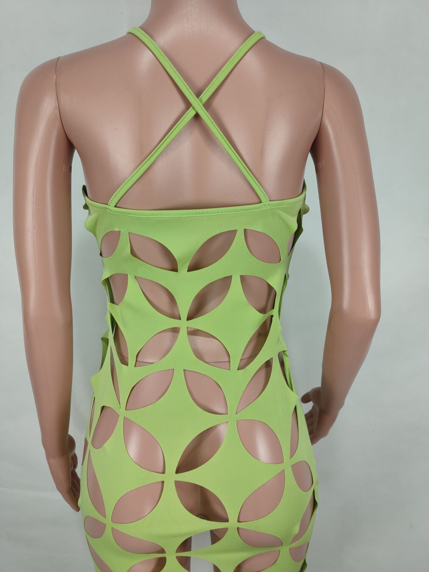 Diamond Hollow Cut Mini Dresses