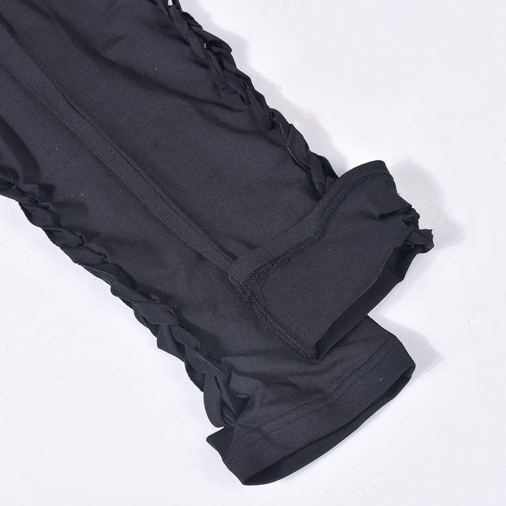 Side Hole Cut Out Tight Leggings