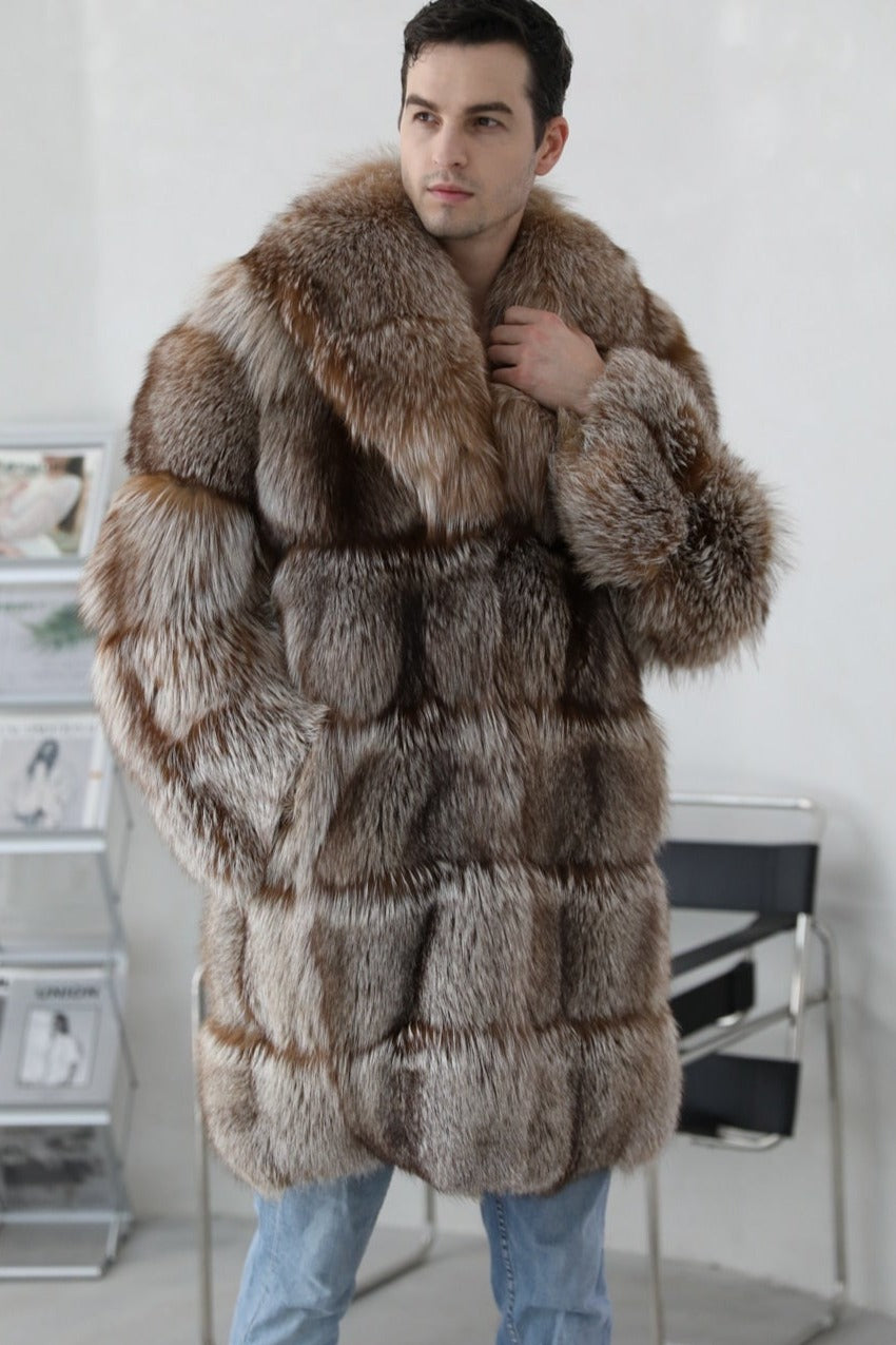 Big Collar Real Fox Fur Long Coats