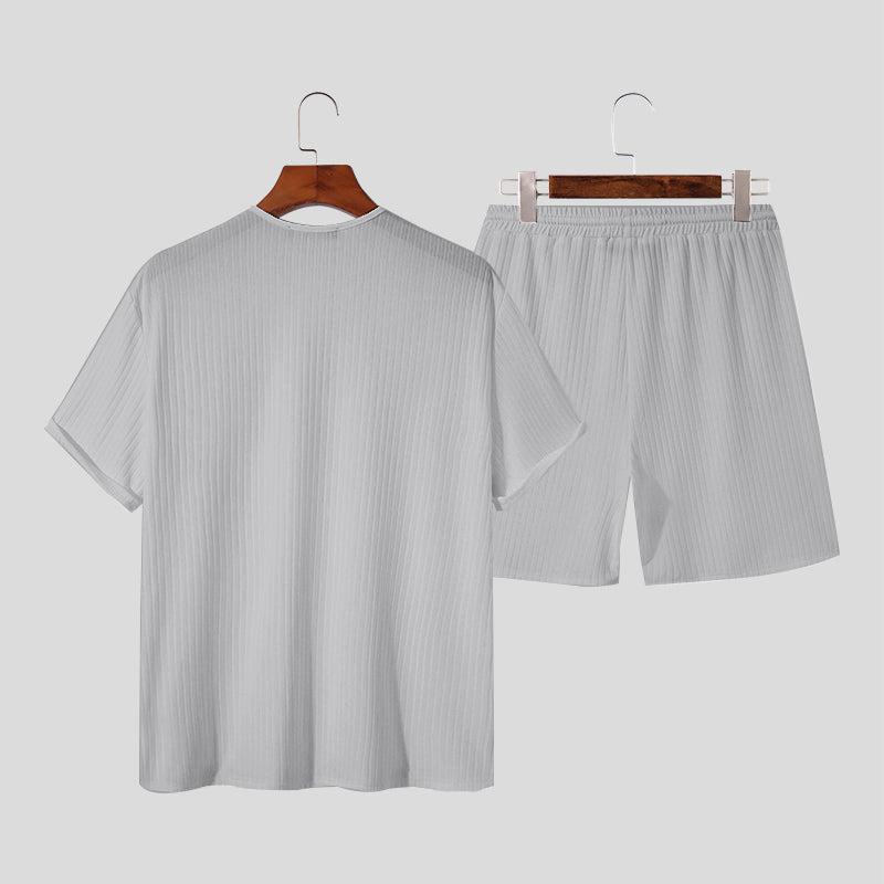 Loose Short Sleeve Shirt & Short Sets