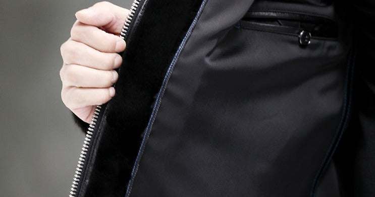 Two Tone Real Mink Fur Coat