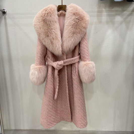 Big Fur Collar & Cuff Trench Coats